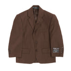 Boys Premium Chocolate Brown 3pc Vested Suit-1