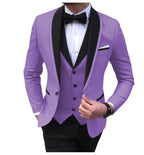 3 Piece Suit Slim Fit Formal Wedding Suits Men's-3