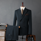 PrestigeForm™ – Men’s Double-Breasted Business Suit Set