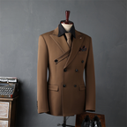 PrestigeForm™ – Men’s Double-Breasted Business Suit Set
